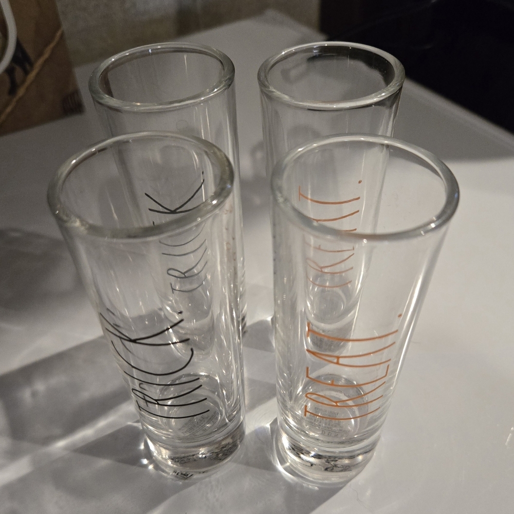 4 Rae Dunn Halloween shot glasses